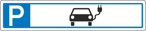 Parkplatzschild für E-Auto
