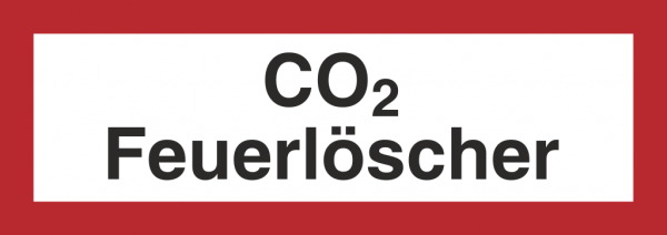 CO2 Löscher Schild