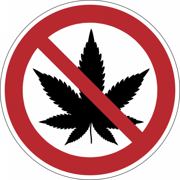 Cannabis Konsum verboten