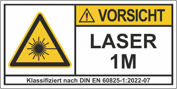 Warnschilder Laser Warnschild Klasse 1M Alternativ DIN EN 60828-1:2022-07