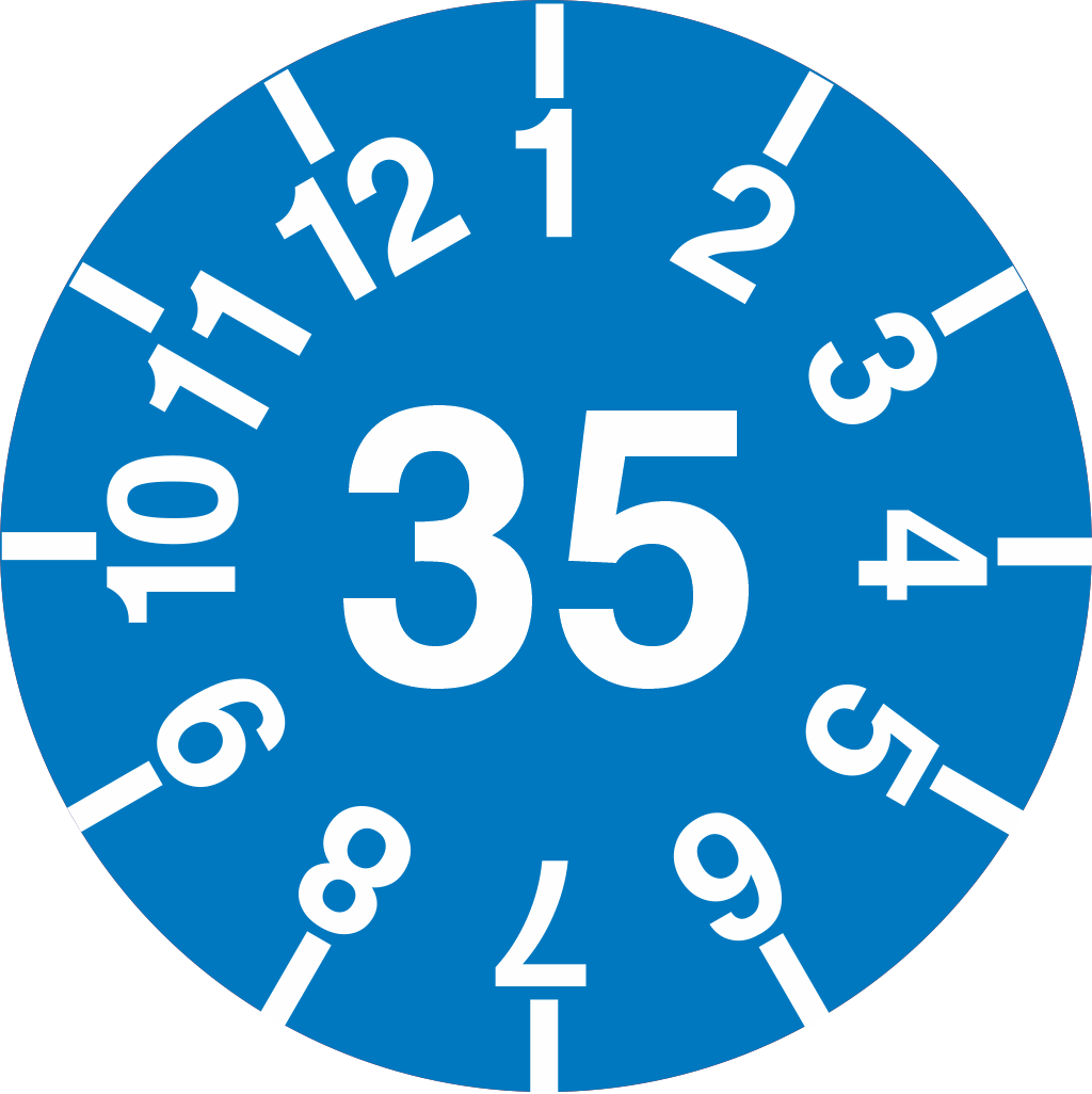 Jahresprüfplakette klein 2035