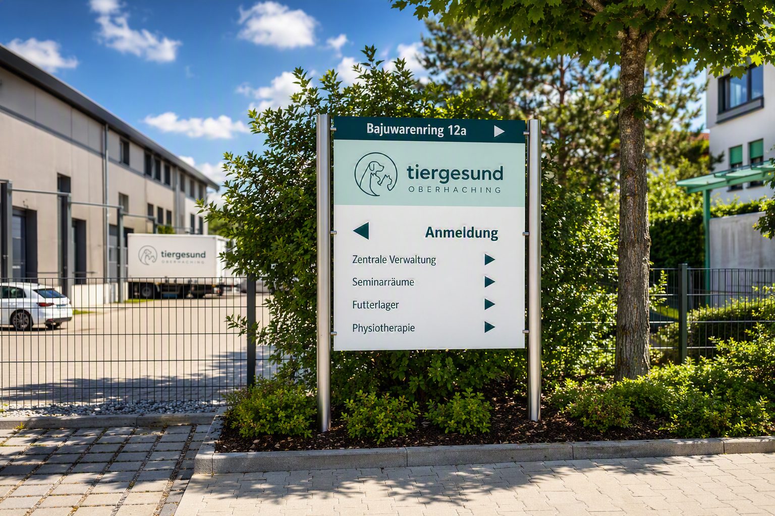freistehende Schilderanlage