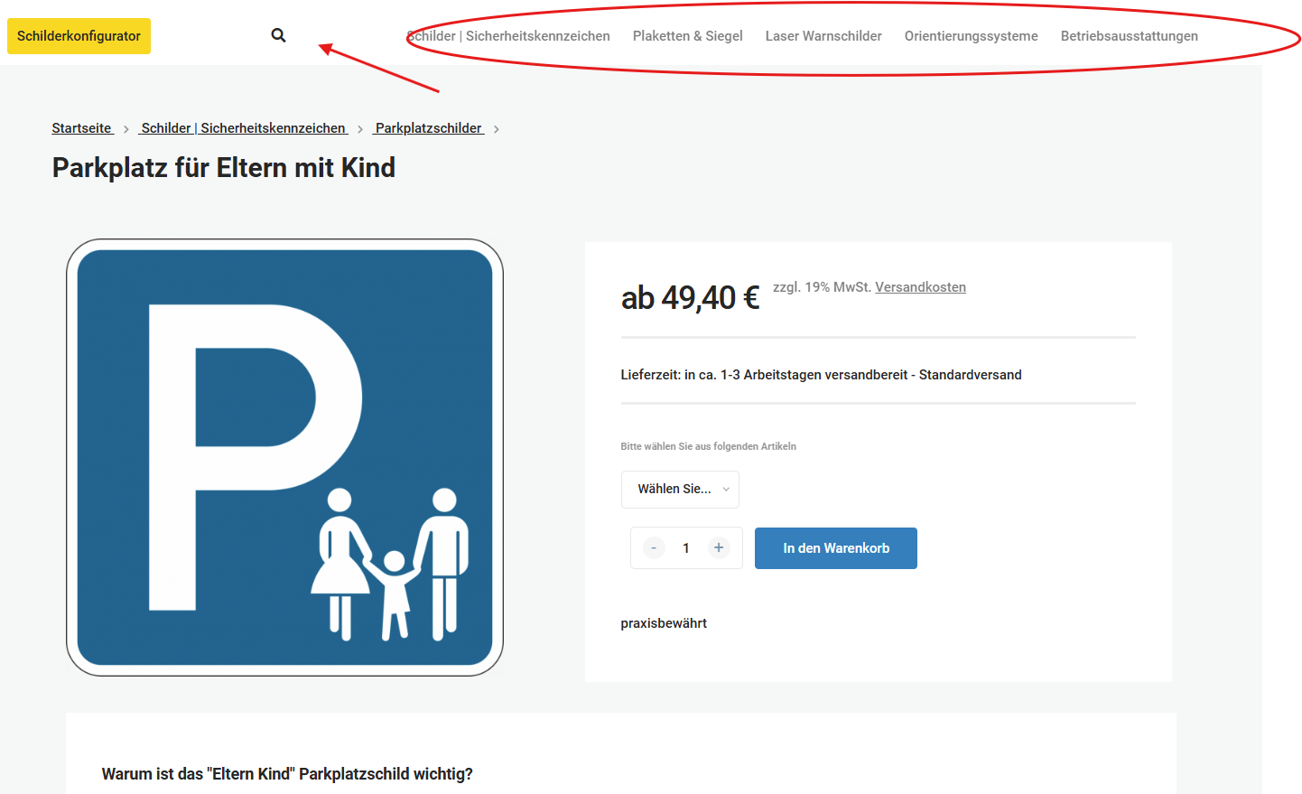 Anleitung Bestellprozess Produktsuche