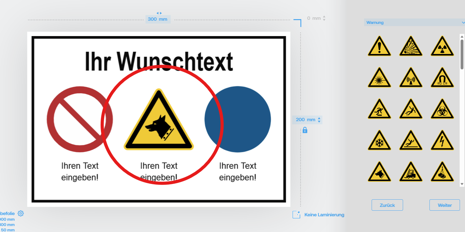 Anleitung Schilderkonfigurator Piktogrammtausch fertig