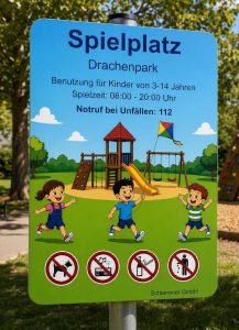 Spielplatzschild Konfigurator Vorlage Titelbild