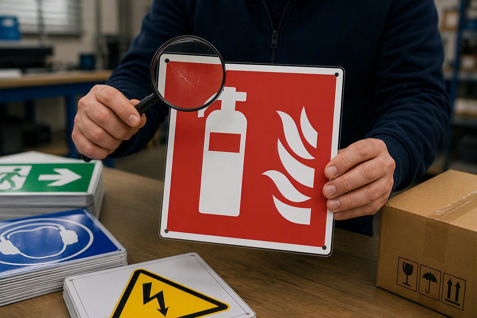 kleiner Kratzer im Schild